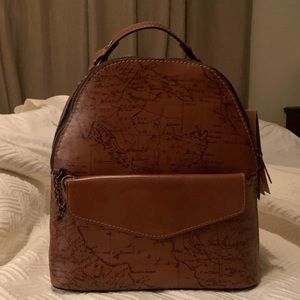 NWT PATRICIA NASH MINI LEATHER MAP BACKPACK